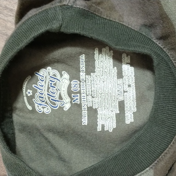 Faded Glory camo size M(8) boy T-shirt - Picture 2 of 3